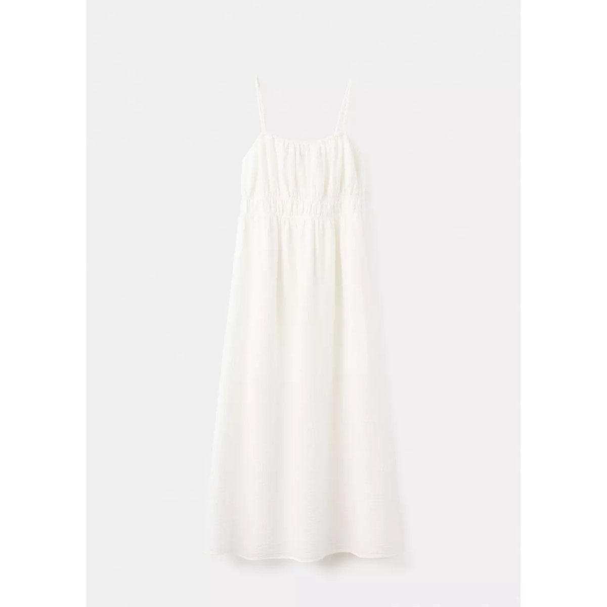 Robe froncée blanc, MANGO