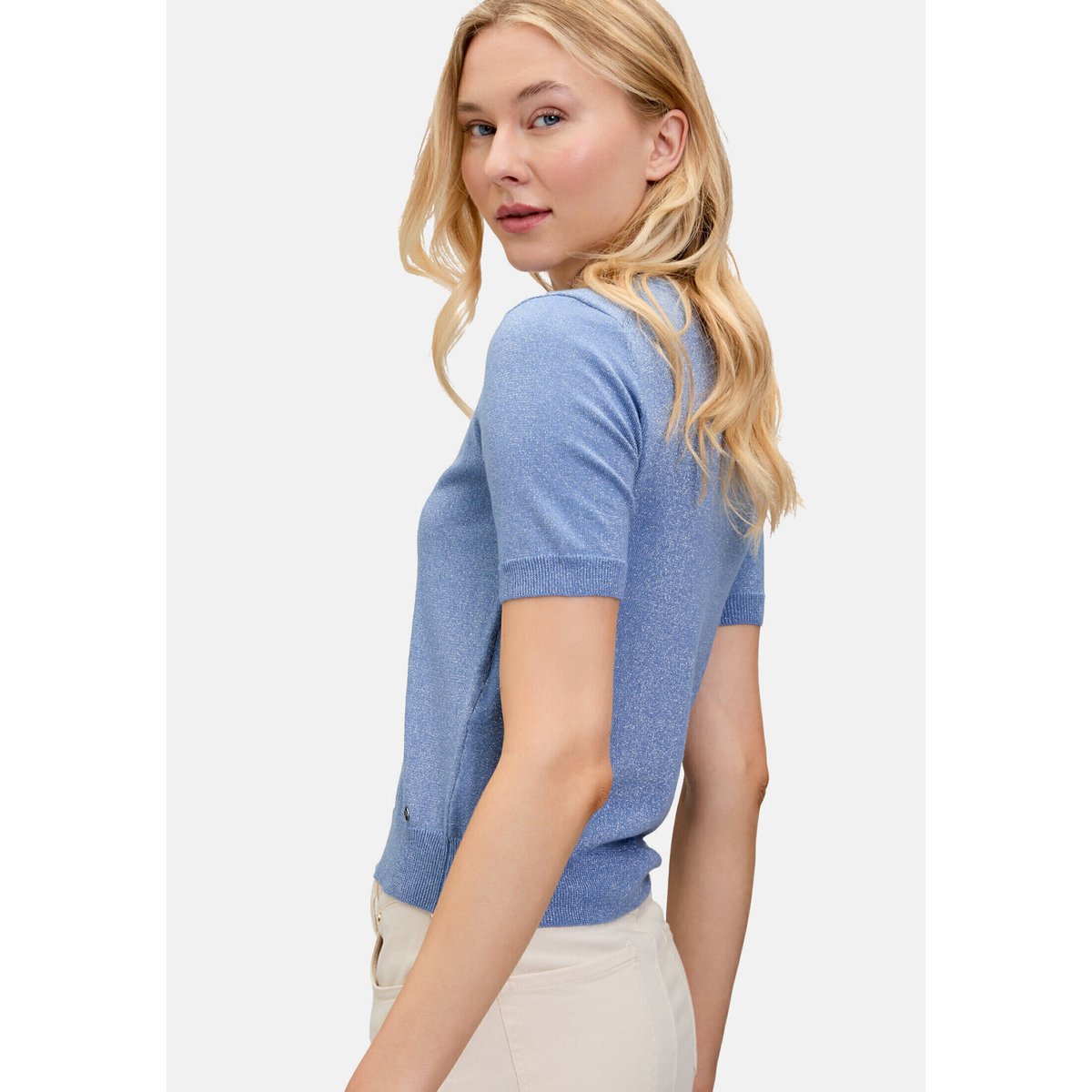Pull-over en fine maille à fils de fil textile blue mood, BETTY & CO