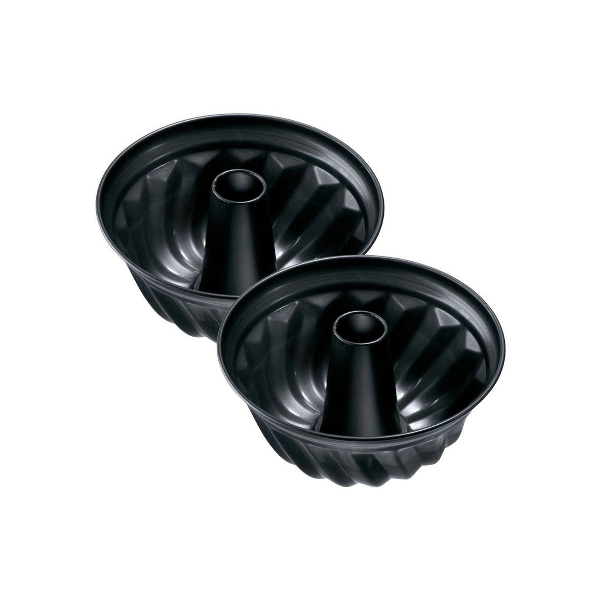 Lot de 2 moules à gâteaux 22/22 cm Black metallic Black noir, ZENKER