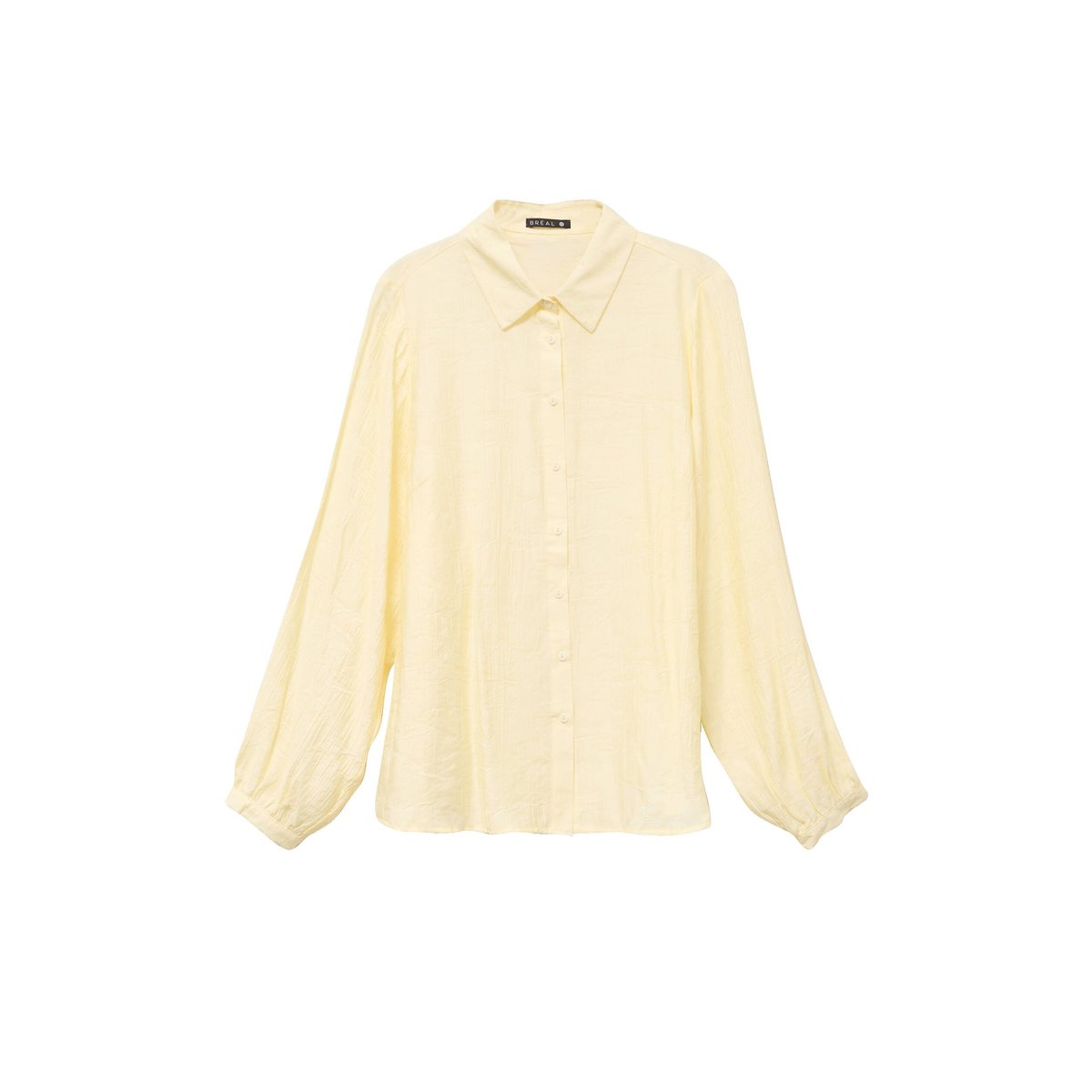 Chemise fluide manches longues jaune pastel, BREAL