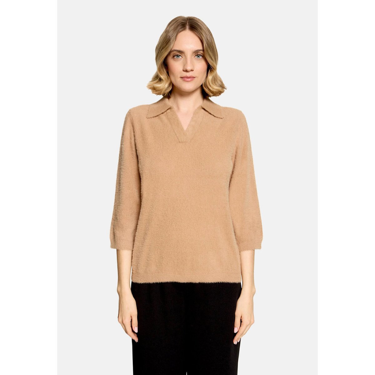 Pull-over en maille à manches 3/4 beige, BETTY BARCLAY