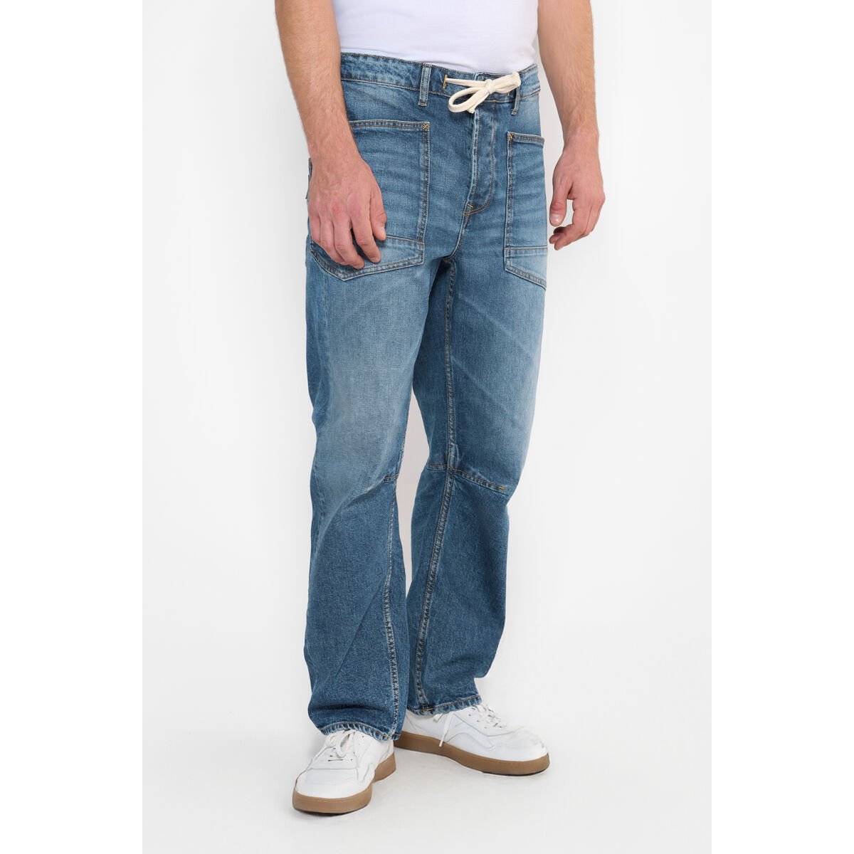 Jeans loose, large loose, longueur 34 blue, LE TEMPS DES CERISES