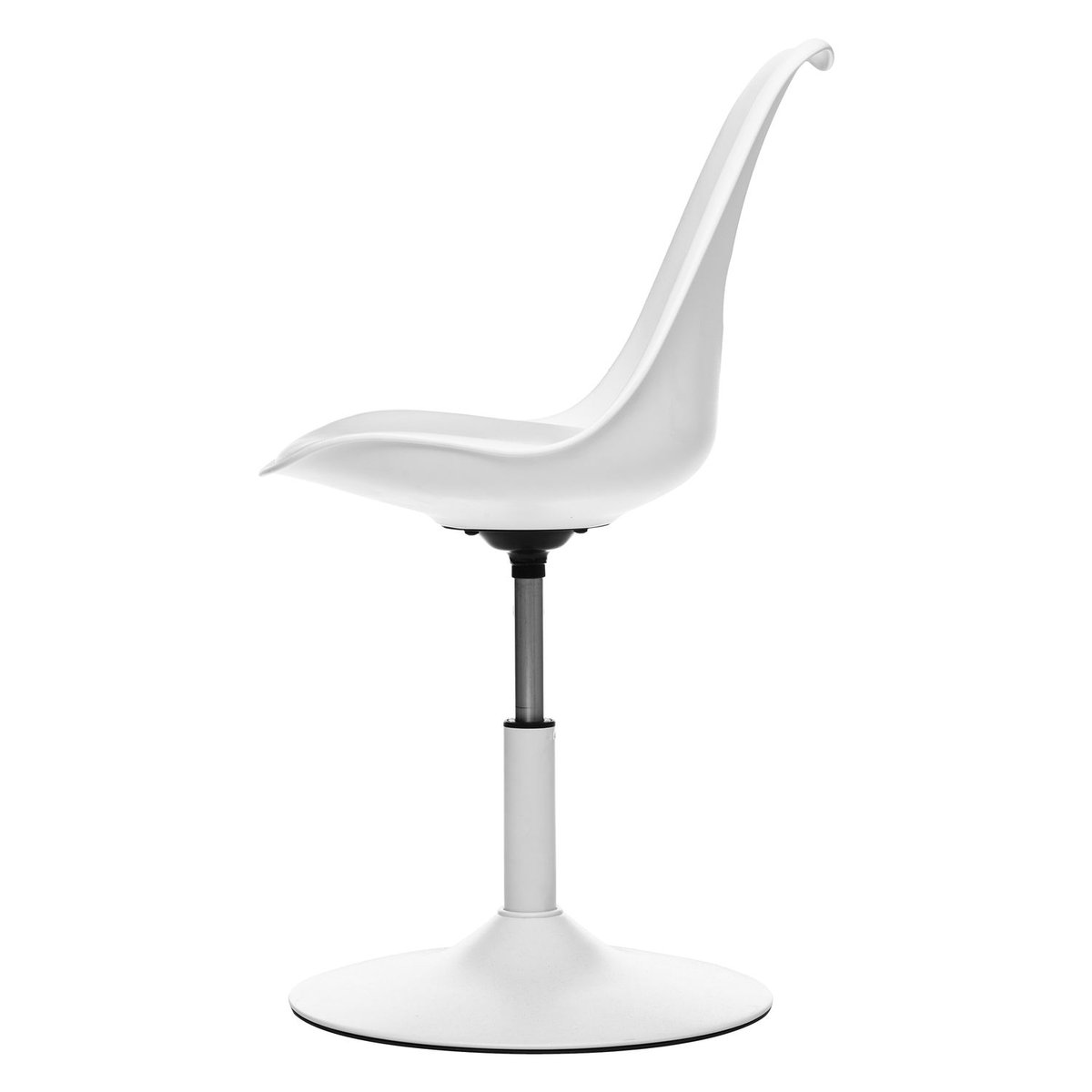 Lot de 2 chaises ajustables en hauteur à coussin AIKO blanc, TOILINUX