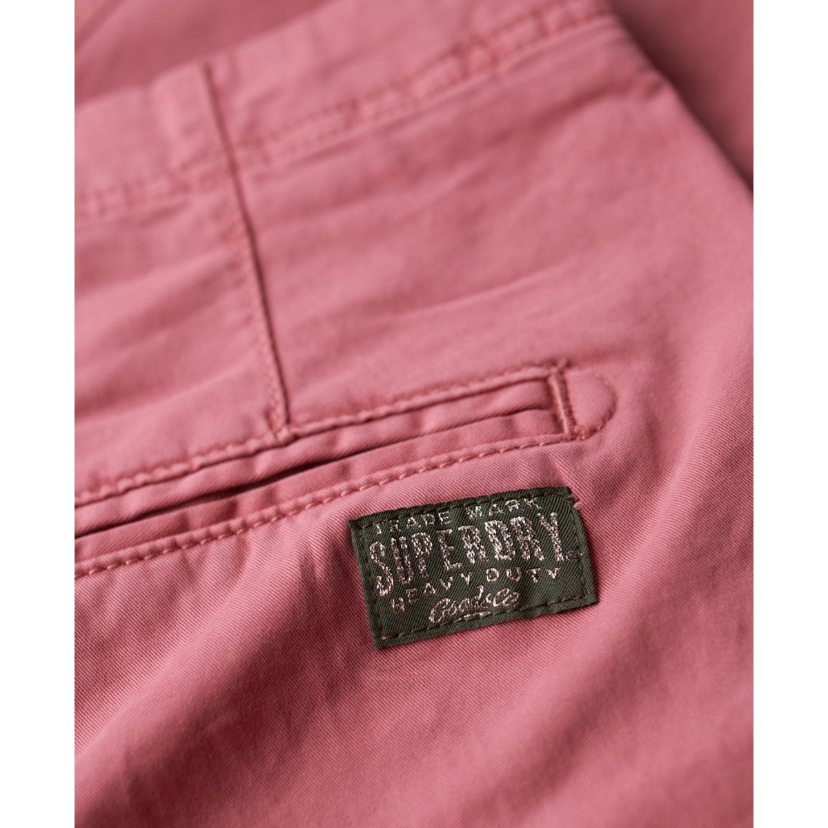 Pantalon chino à taille mi-haute rose mauve, SUPERDRY