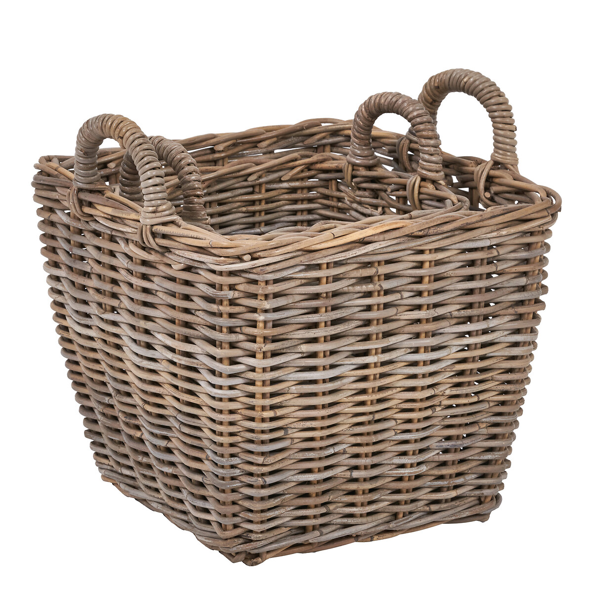 Set of 2 Kubu Graduated Square Storage Baskets grey, ÉDITÉ
