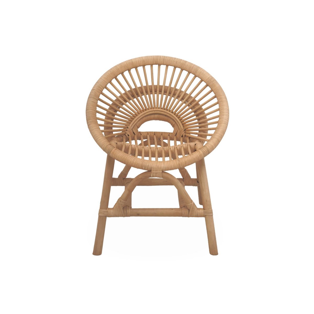 Fauteuil enfant vintage rotin MAEVA naturel, SWEEEK