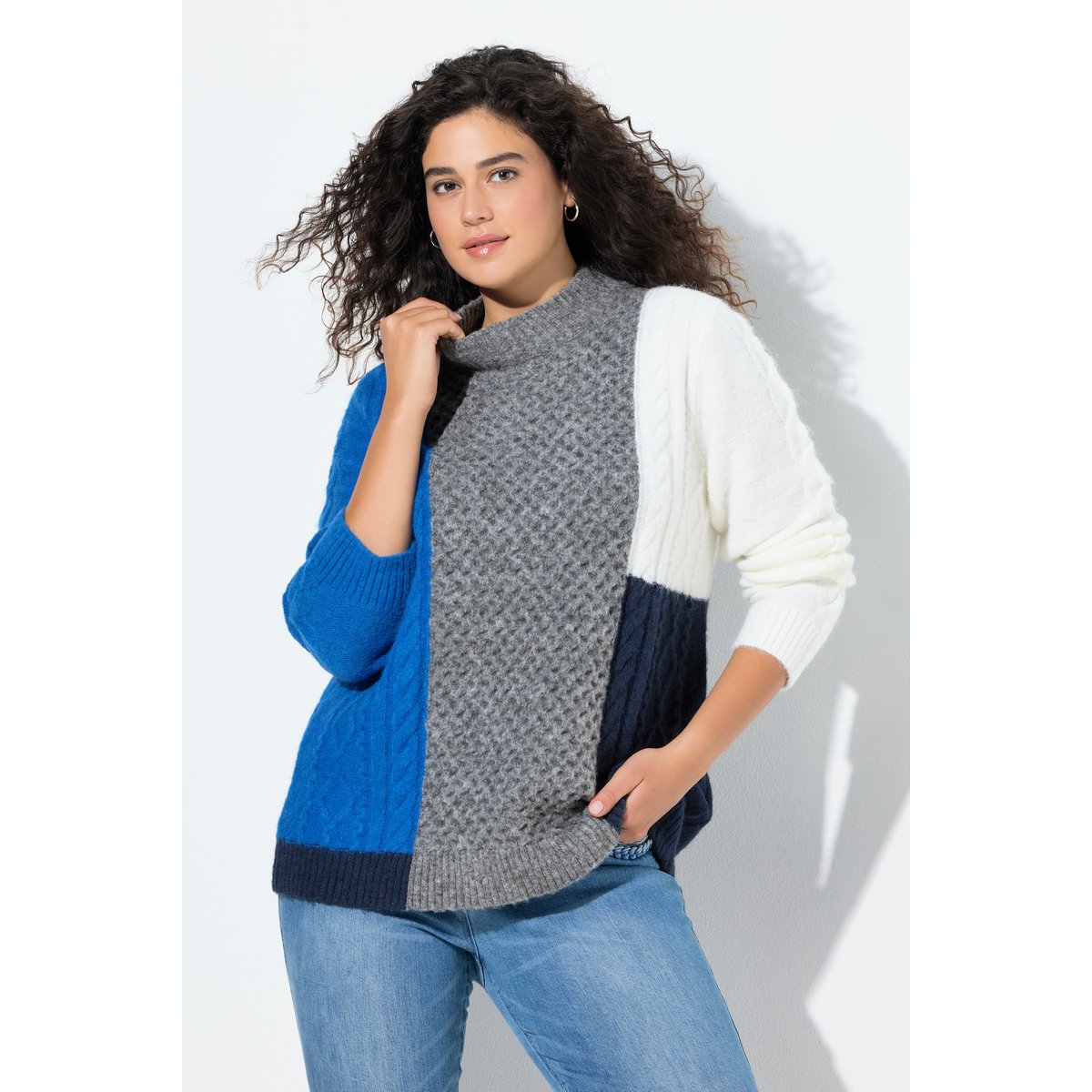 Pull esprit colour block gris graphite, ULLA POPKEN
