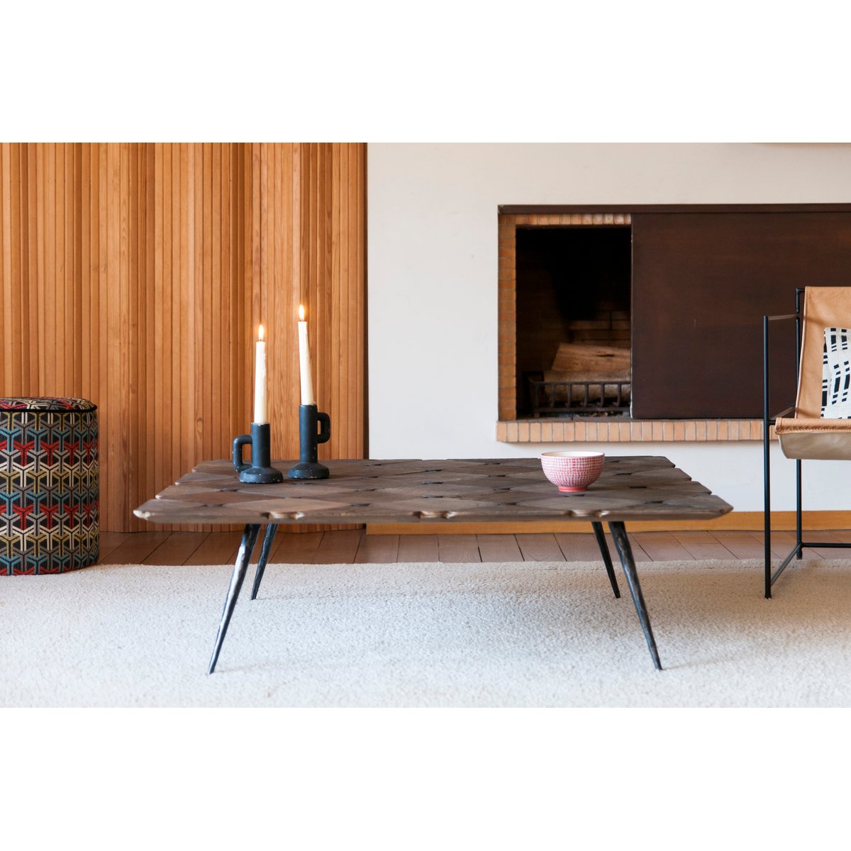 Table basse en orme LINCOLN bois foncé, PRODUIT INTERIEUR BRUT
