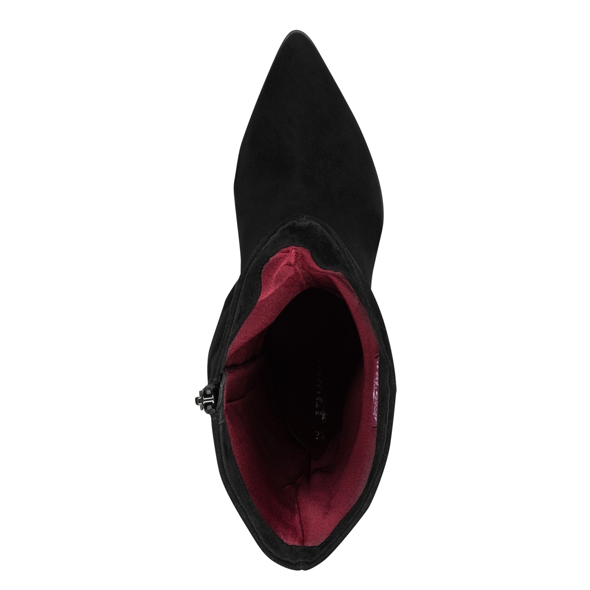 Bottine en cuir noir, TAMARIS
