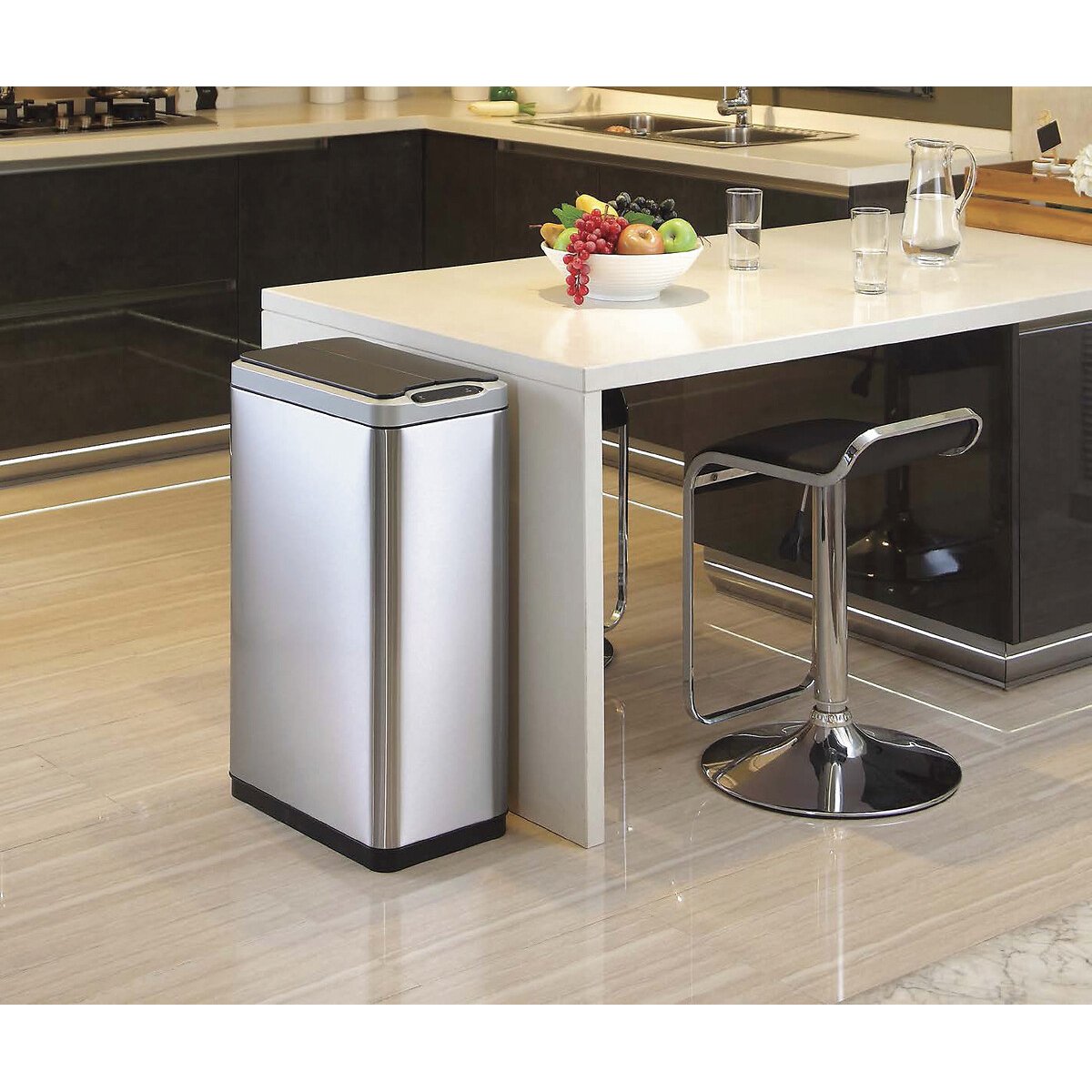 Balde de Sensor Phantom 45L, EKO inox mate, EKO