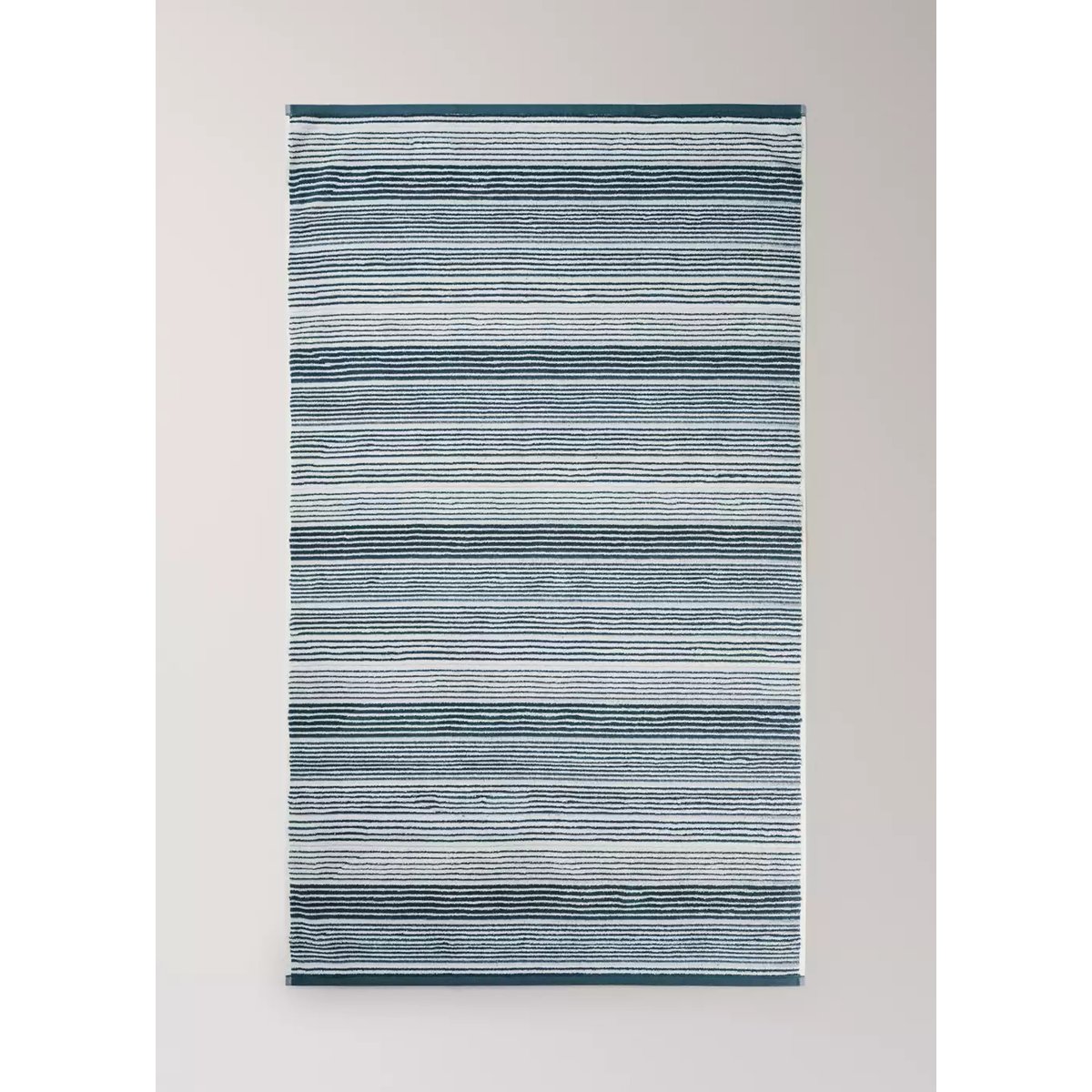 Drap de bain en coton bouclette à rayures bleu, MANGO HOME