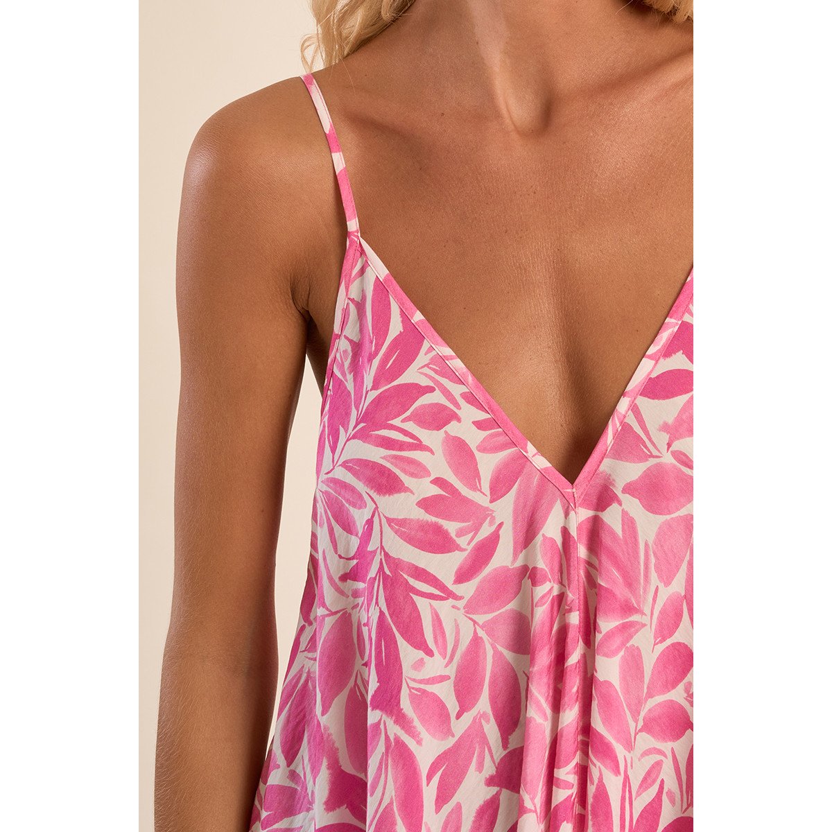 Longue robe fluide, imprimée pink magenta, MOLLY BRACKEN