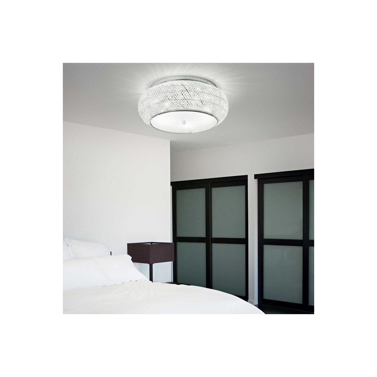 Plafonnier PASHA' chromé, IDEAL LUX