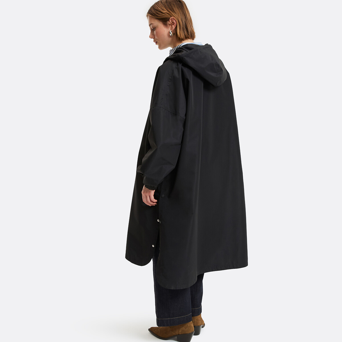 Coupe-vent oversize à capuche noir, LA REDOUTE COLLECTIONS
