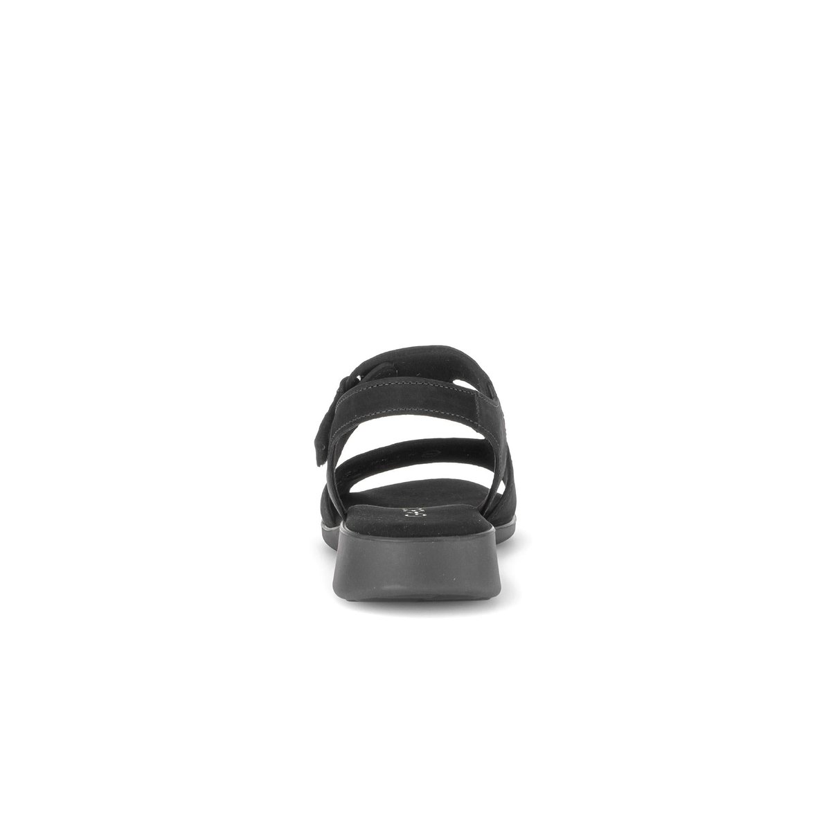 Sandales en cuir à talon compensé noir, GABOR