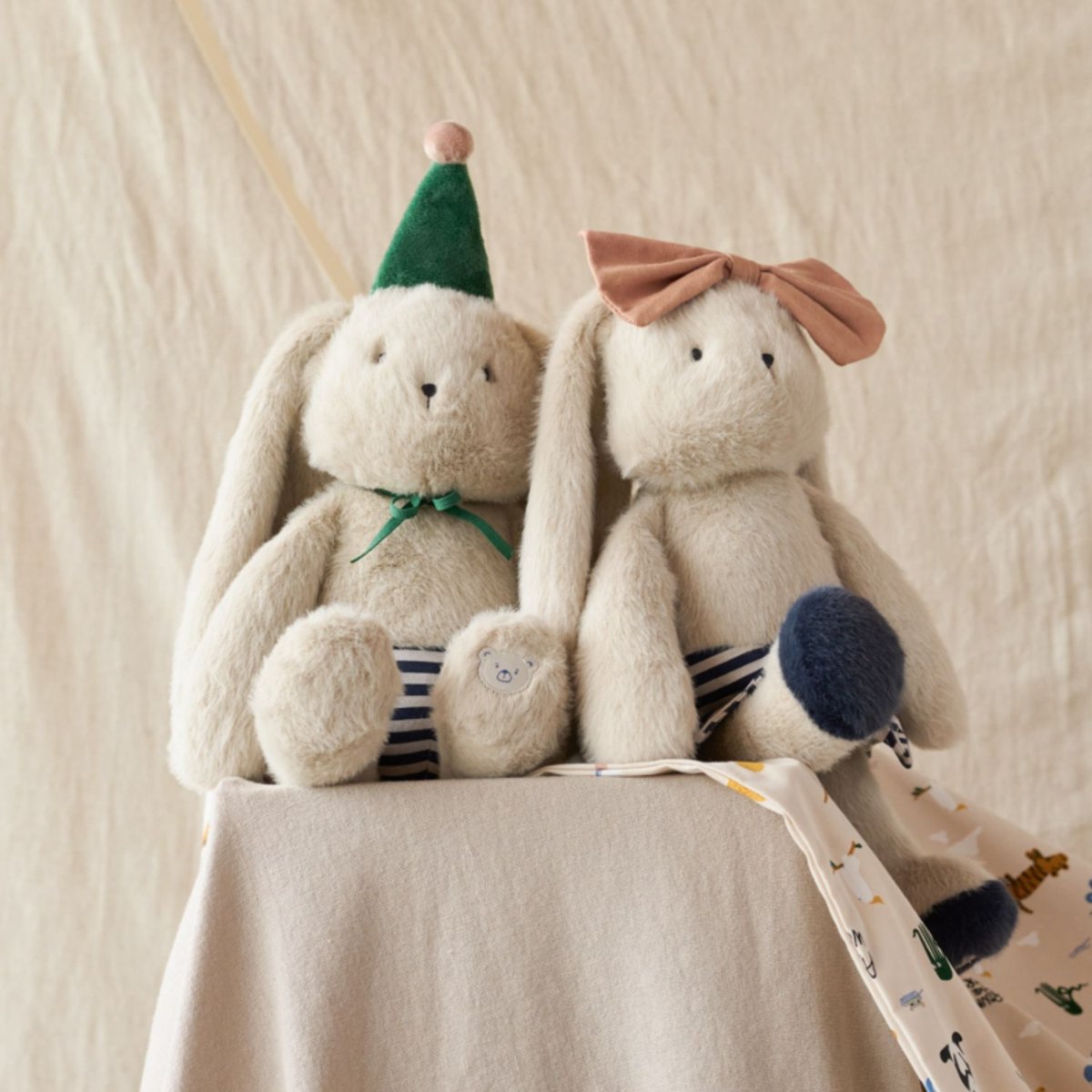 Peluche ecru, vert, LIEWOOD