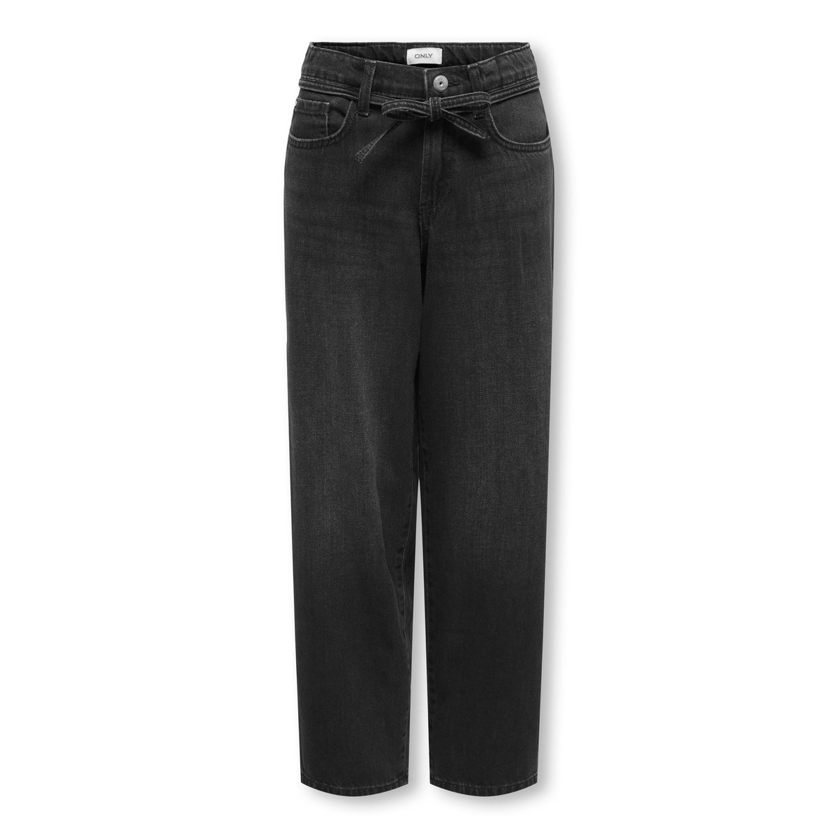 Jean Coupe Droite washed black, KIDS ONLY