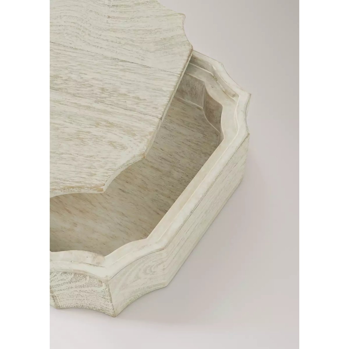 Petite boîte rectangulaire en bois blanc, MANGO HOME