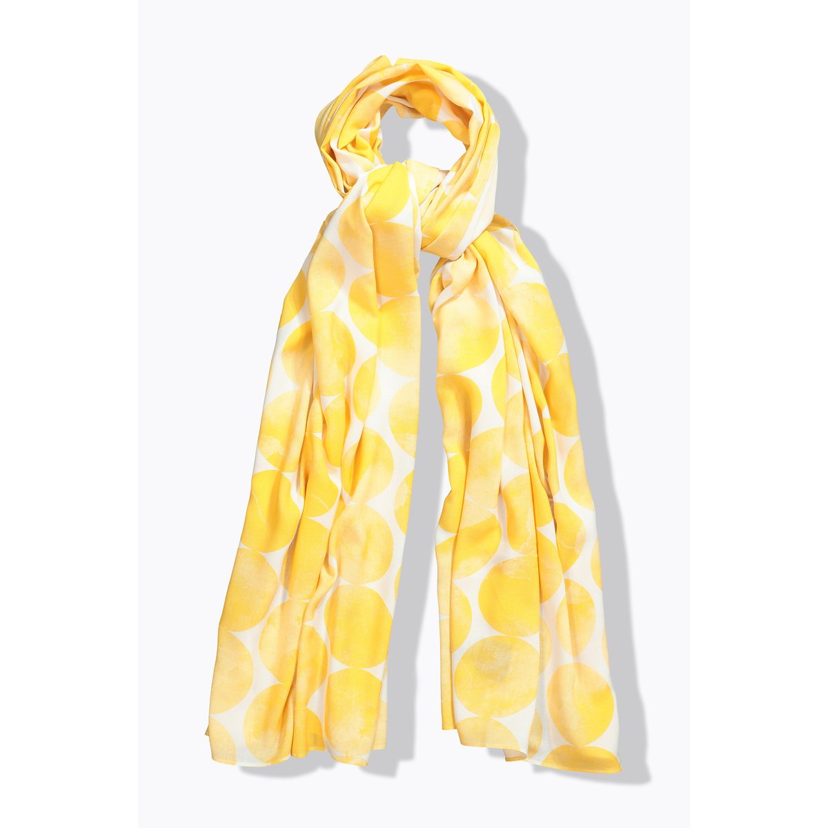 Foulard imprimé petits ronds blanc neige, ULLA POPKEN