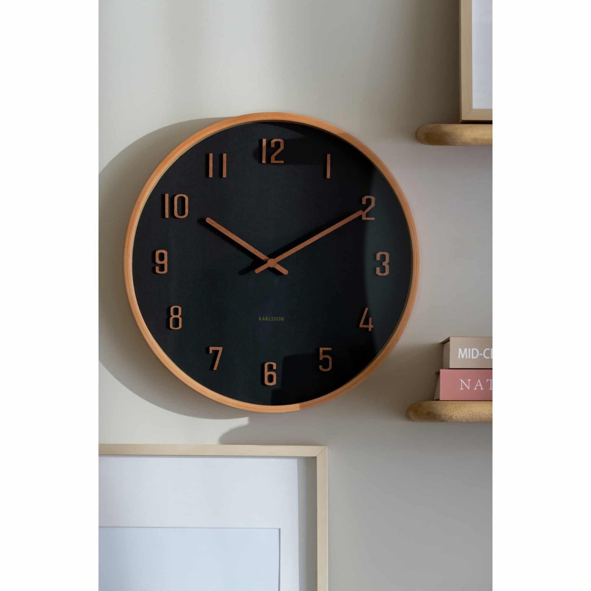 Horloge Murale Bois NERVADURA marron clair, KARLSSON