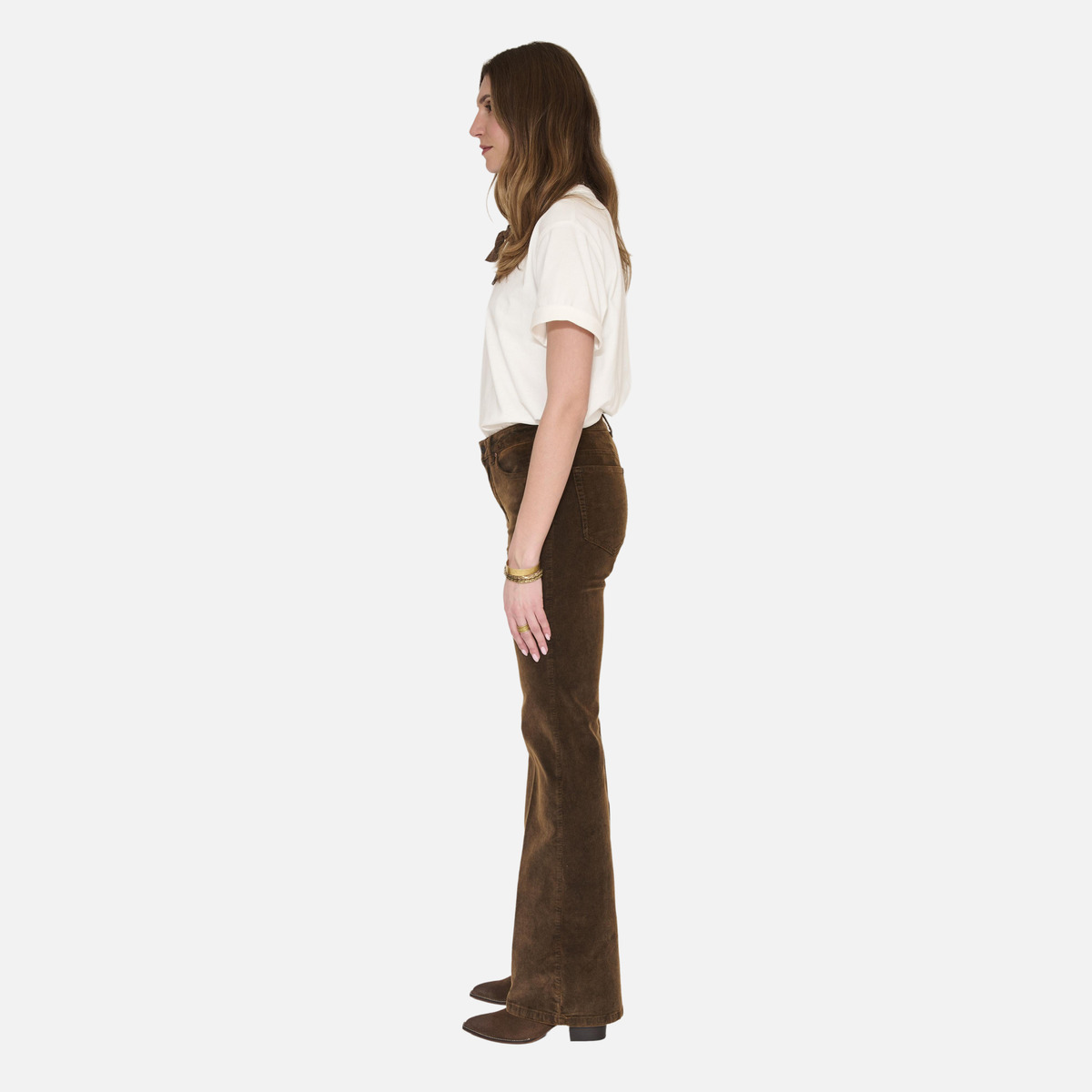 Pantalon THE HARLEY COTTON SUEDE mocha, MKT STUDIO