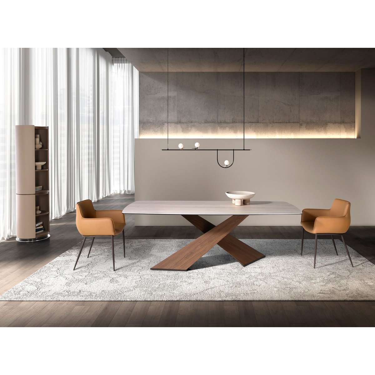Étagère noyer et similicuir mink | walnut | steel, ANGEL CERDA