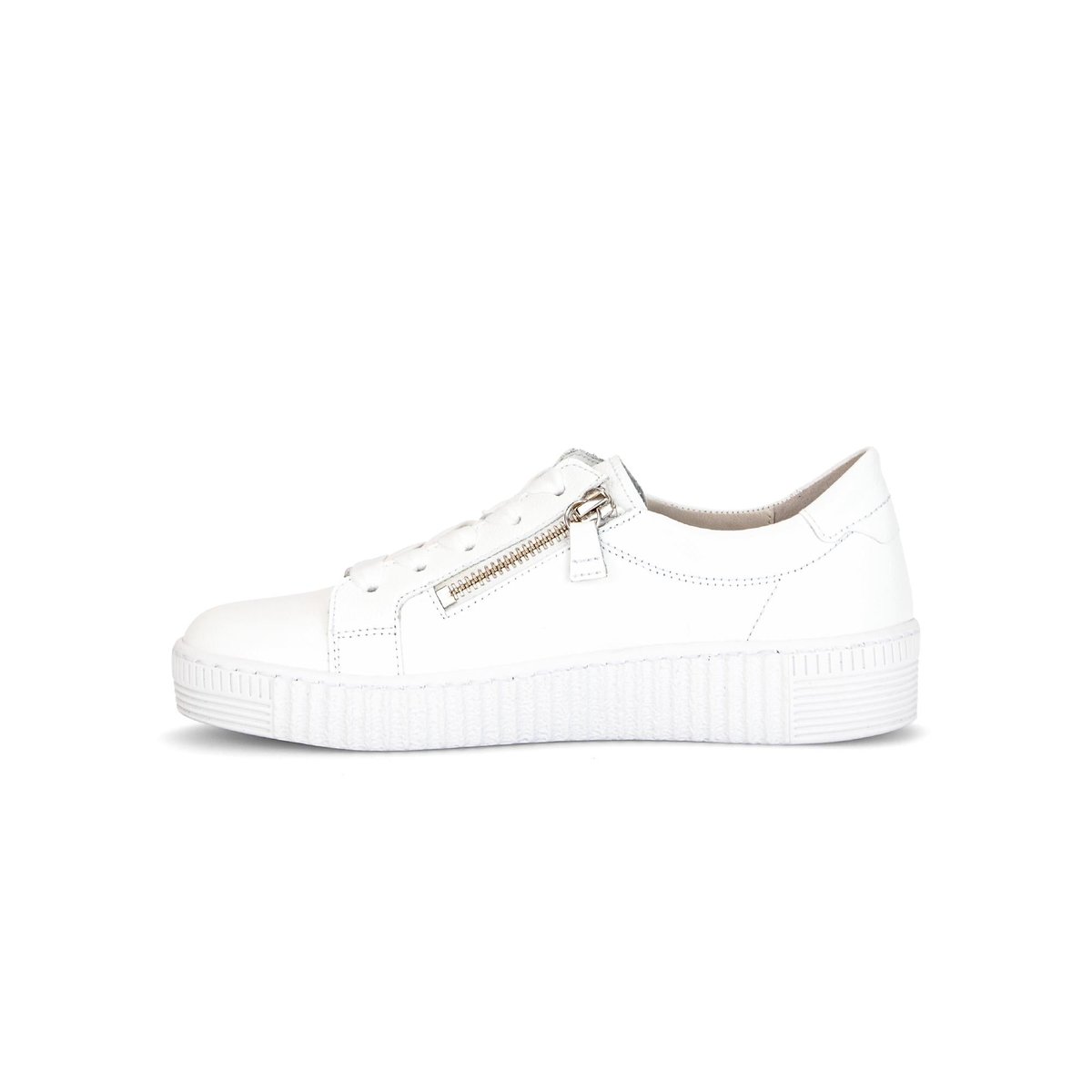 Baskets en cuir à talon compensé blanc, GABOR
