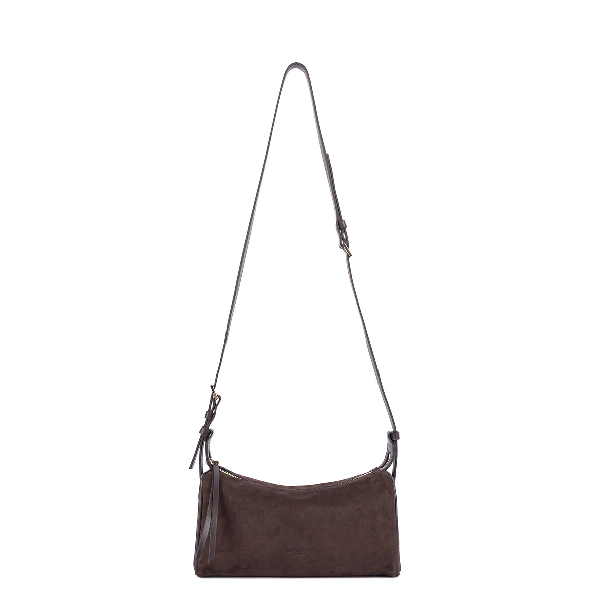 Sac à main en cuir velours, SUEDE marron, LANCASTER