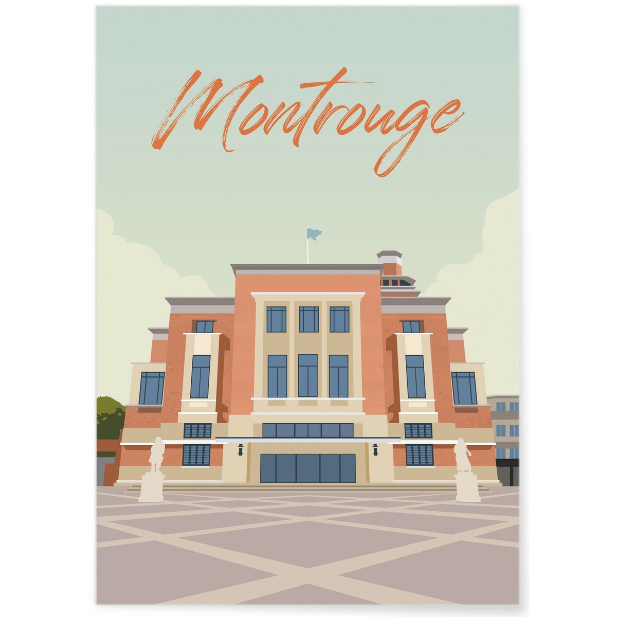 Poster ville Montrouge blanc, L'AFFICHERIE