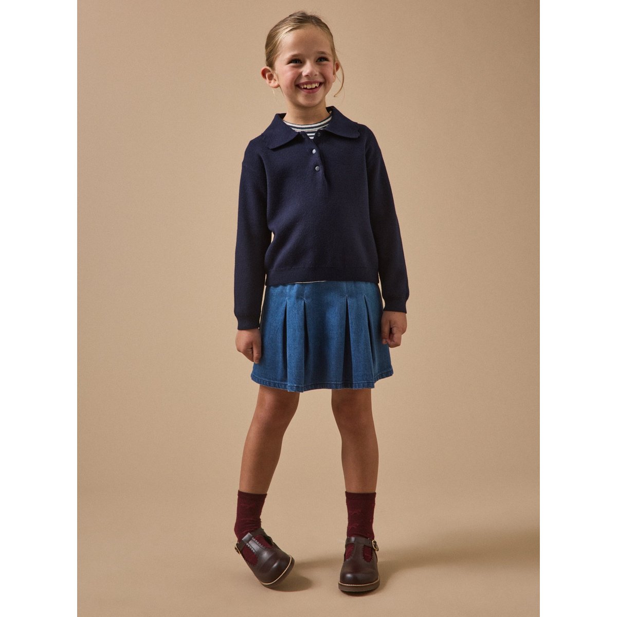Pull MILANo col polo marine, CYRILLUS