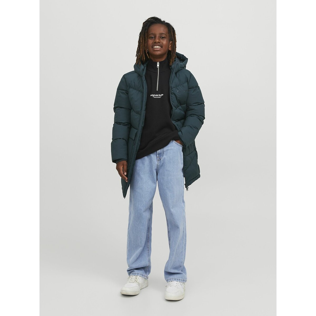 Jean forme baggy bleu denim clair, JACK & JONES JUNIOR