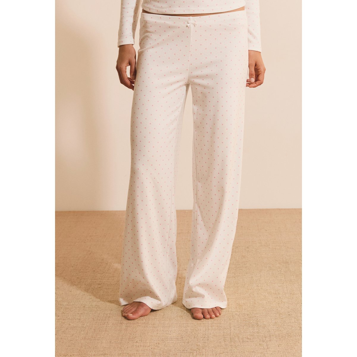 Pantalon de pyjama à pois BASYLE rose, ETAM