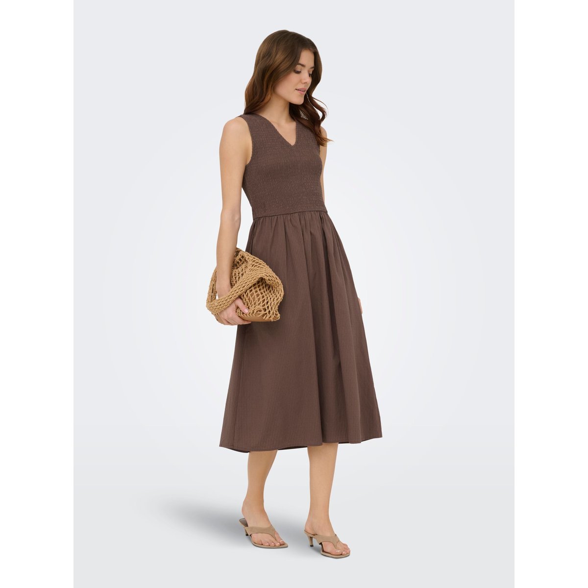 Robe marron - shopping bag 1, ONLY