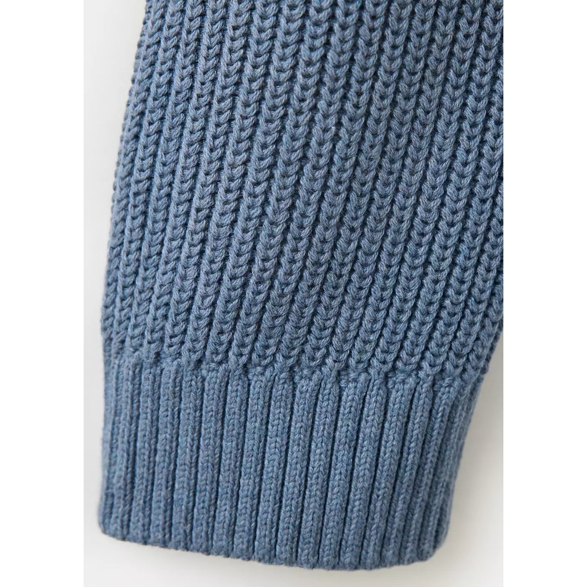 Pull-over maille côtelée bleu, MANGO TEEN