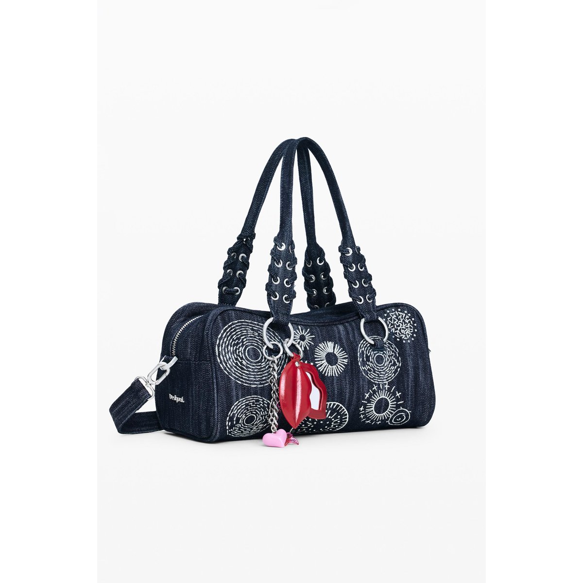 Sac brodé moyen bleu, DESIGUAL
