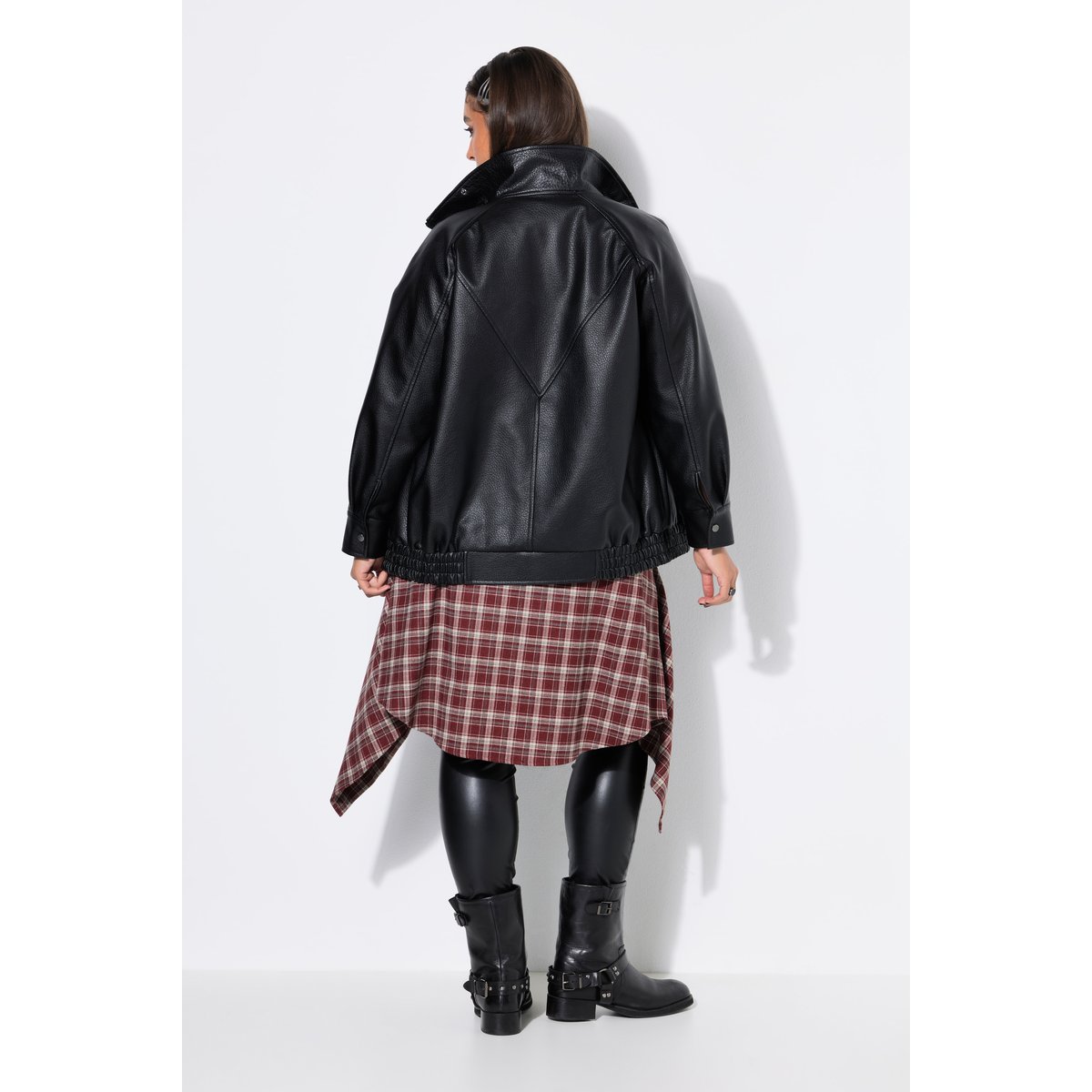 Veste en simili-cuir, coupe blouson noir, STUDIO UNTOLD