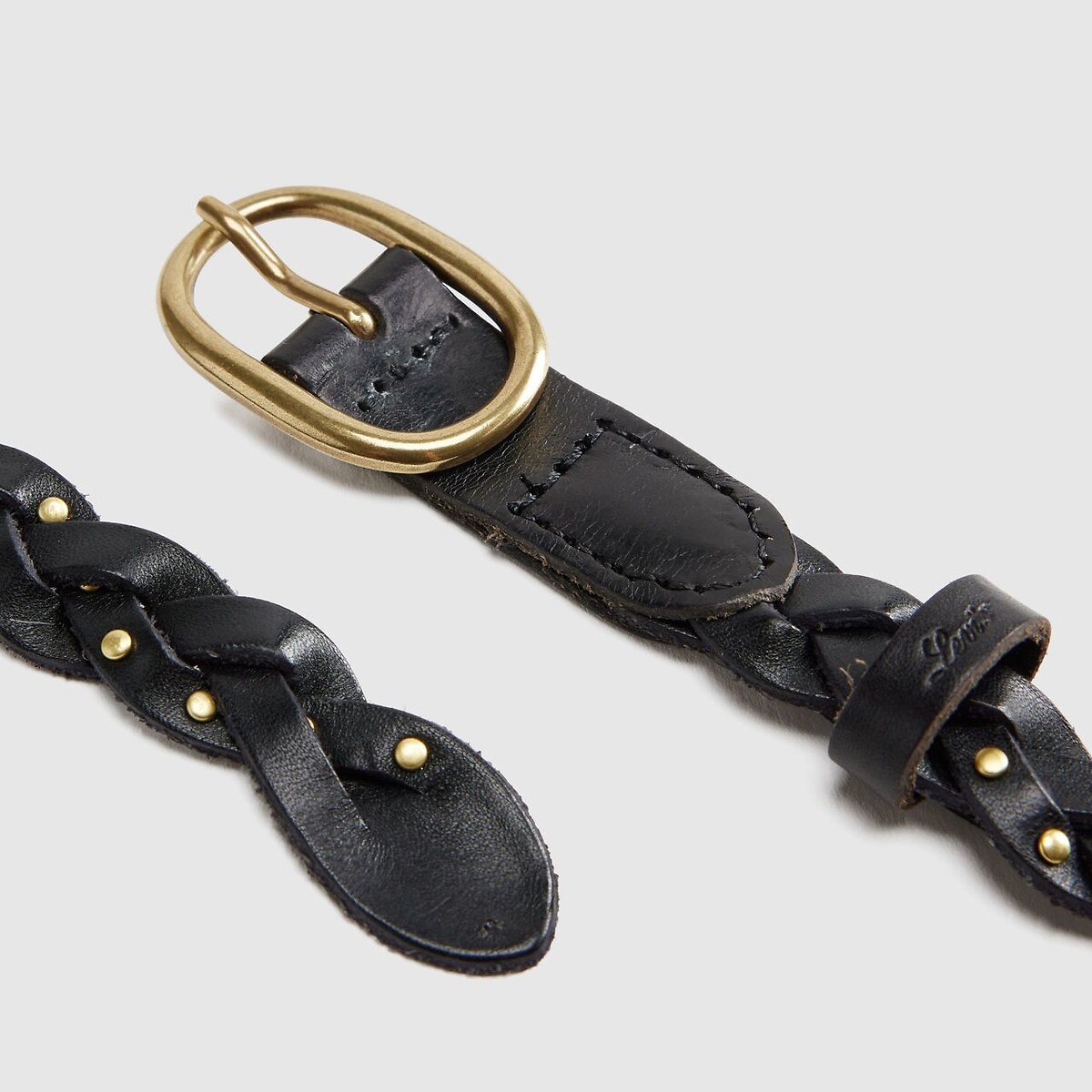 Cinturón de cuero trenzado Taylor marrón, LEVI'S