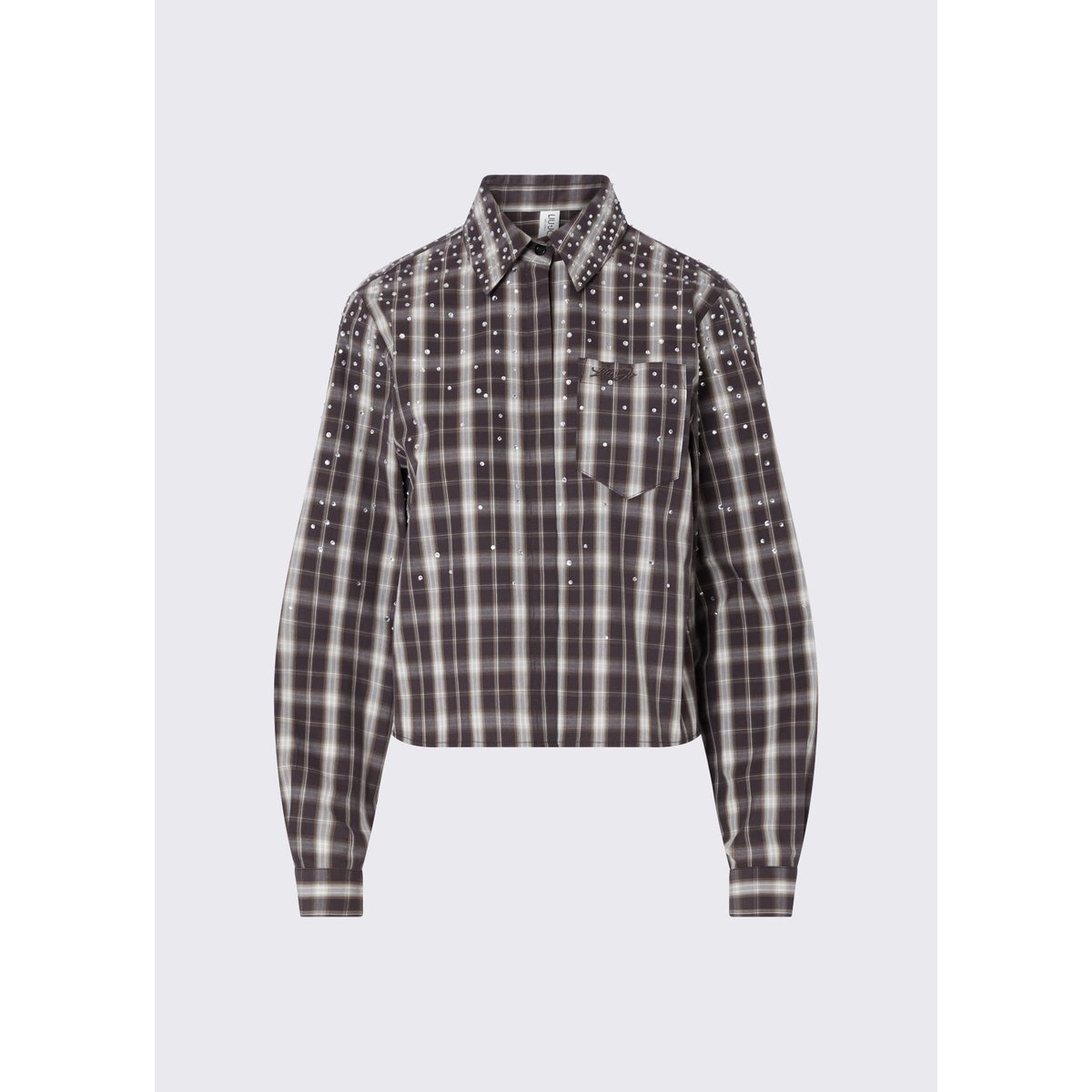 Chemise en tissu à carreaux carreaux marron, LIU JO