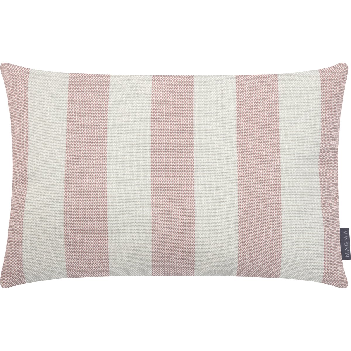 Housses de coussin d'extérieur rayées PORTOFINO -lot de 2 rose et blanc, MAGMA HEIMTEX