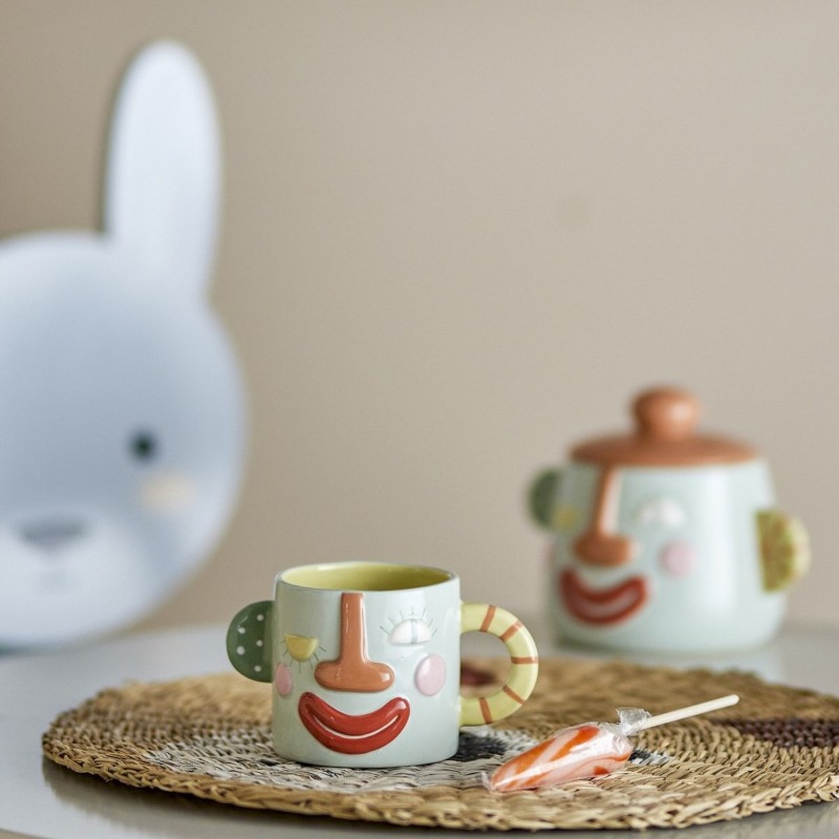 Petite tasse originale grès  Sylvie multicolore, BLOOMINGVILLE