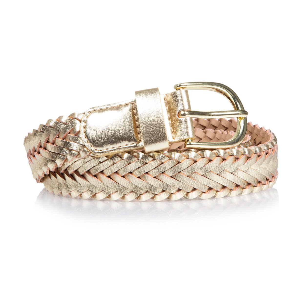 Ceinture tressée jaune doré, ISOTONER