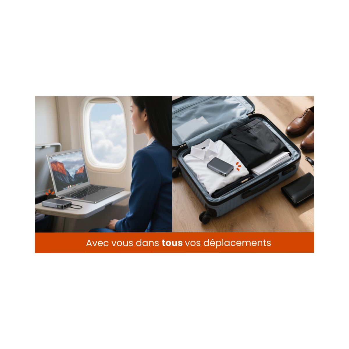 Batterie externe 20 000 mAh 65W Power Delivery couleur unique, ADEQWAT