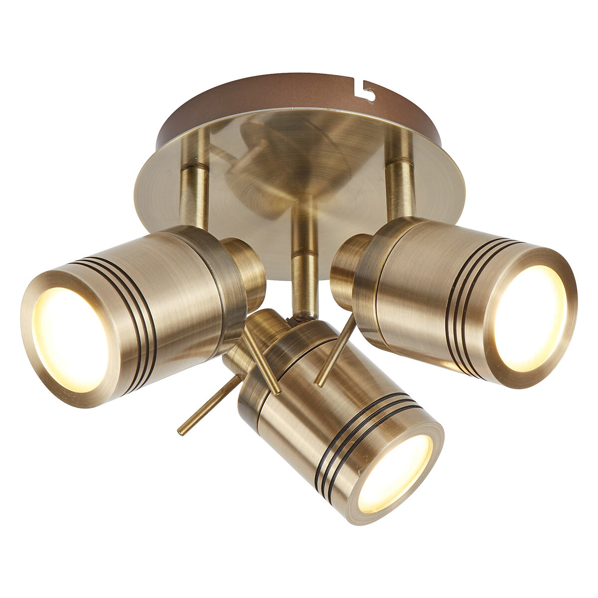 Seoul 3-Light Bathroom Ceiling Spot Light in Antique Brass antique brass, SO'HOME