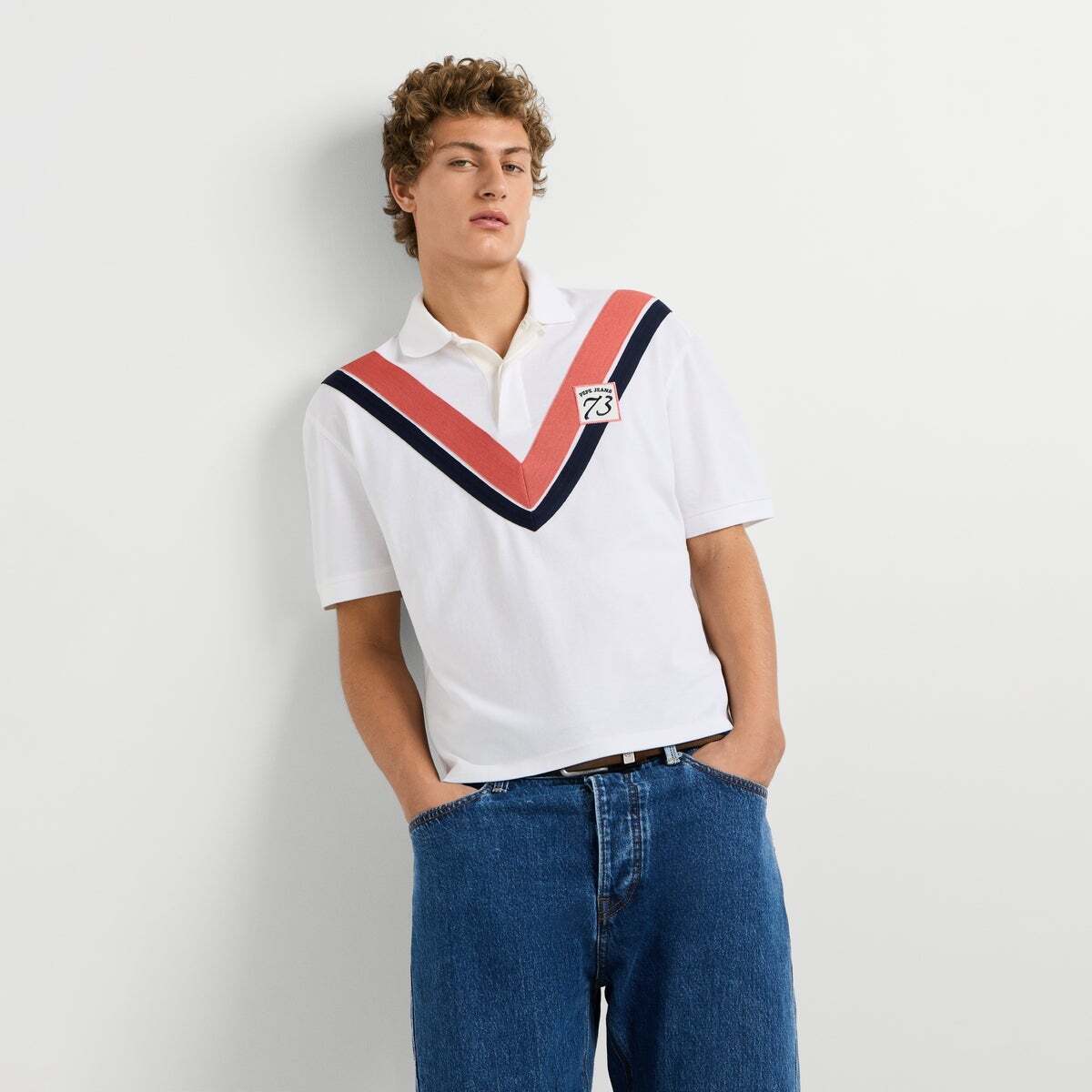 Polo Piqué Coupe Casual blanc, PEPE JEANS