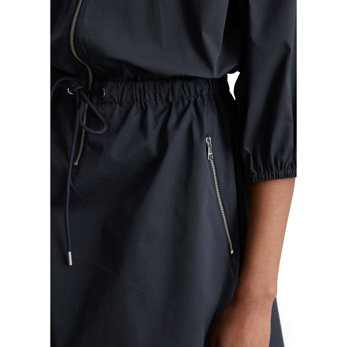Robe courte relaxed en coton organique mélangé stretch bleu foncé, MARC O’POLO DENIM