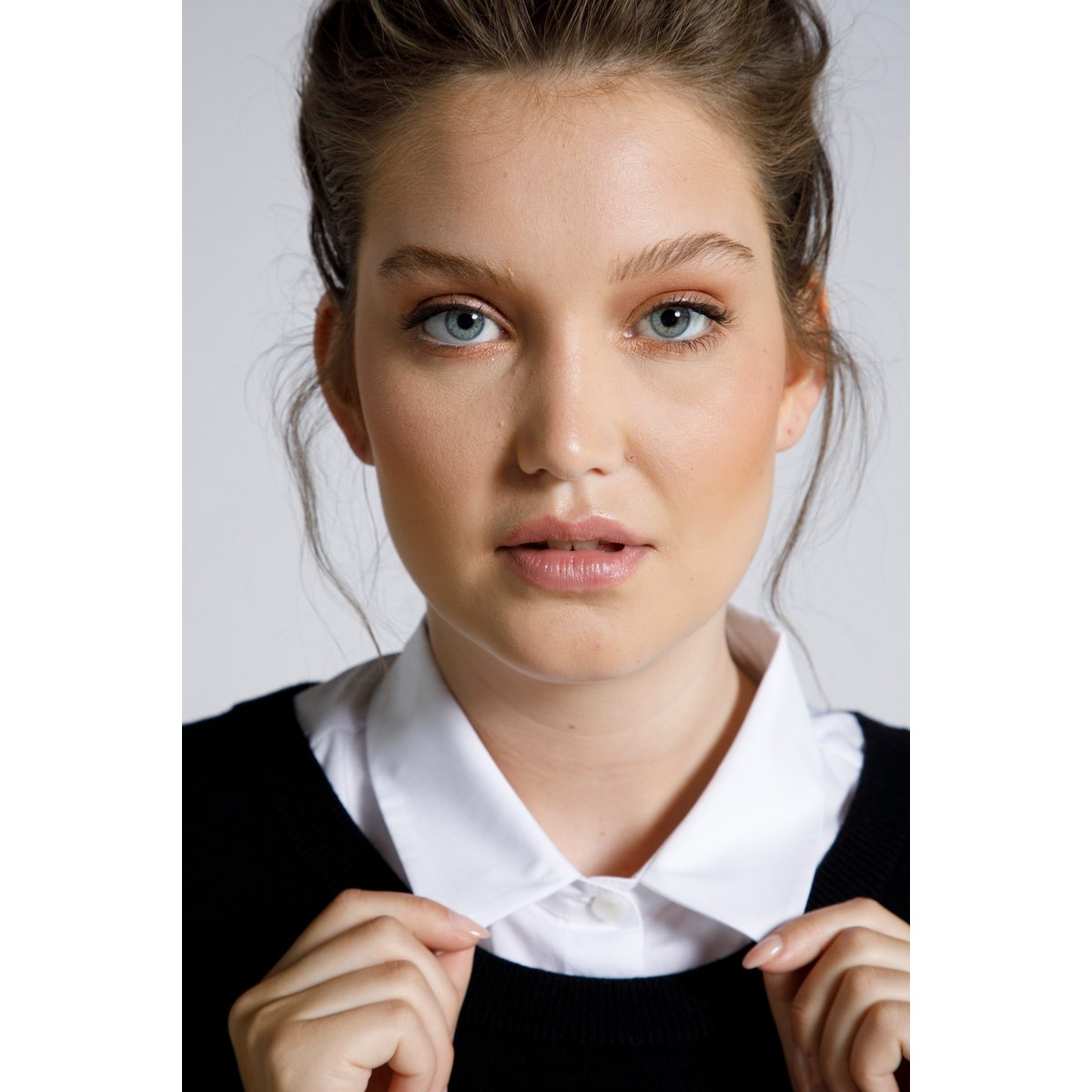 Faux col chemisier, patte de boutonnage blanc neige, ULLA POPKEN