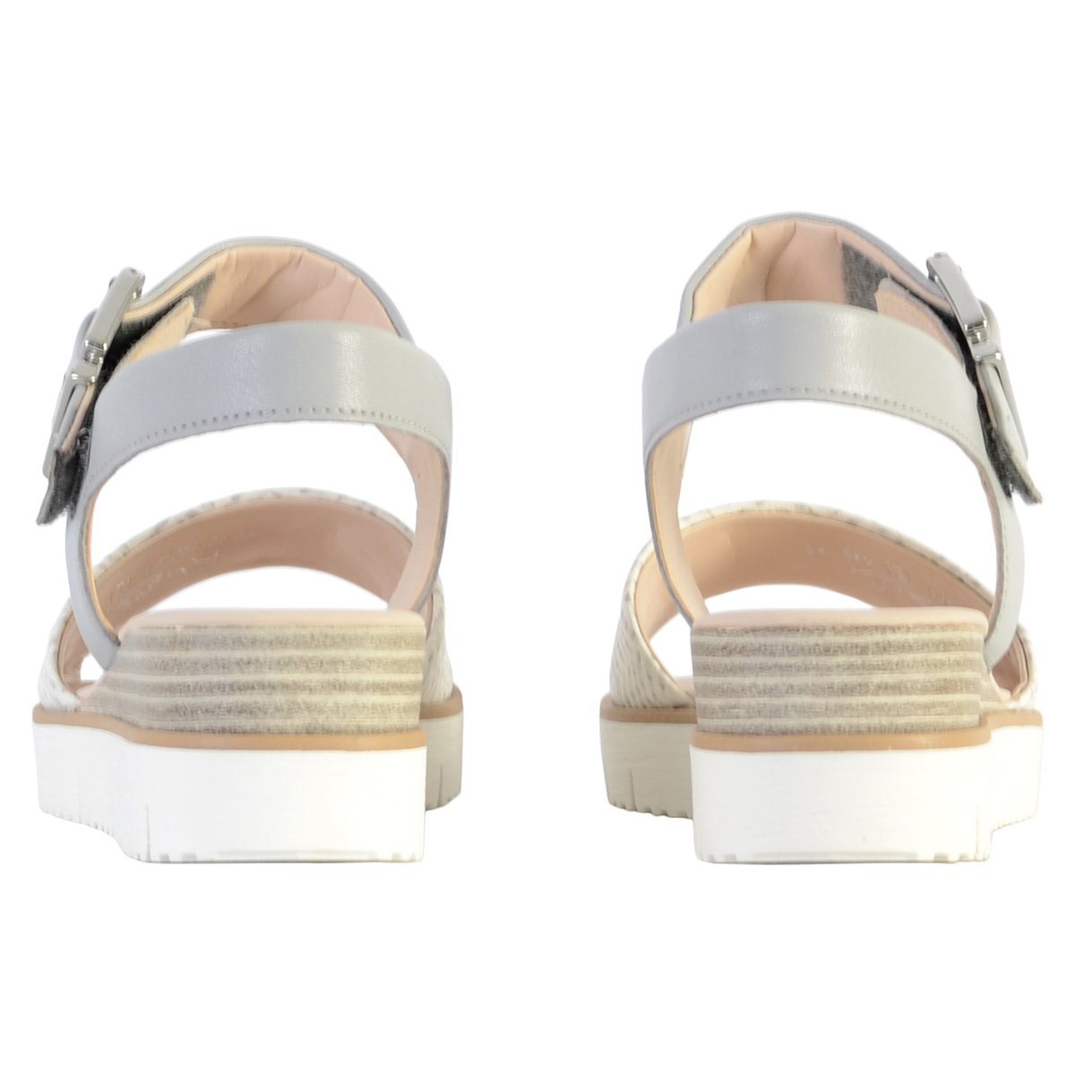 Sandales Cuir Pinto gris blanc, GABOR