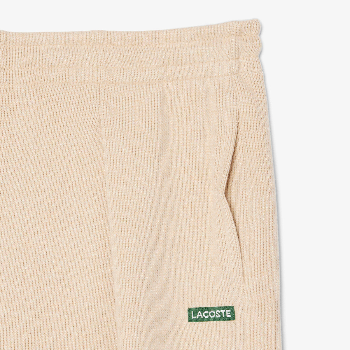 Pantalon jogging large beige, LACOSTE