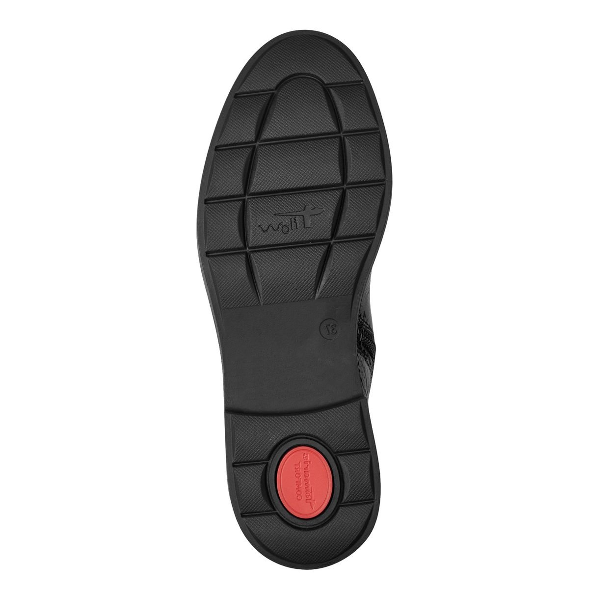 Bottine comfort weite noir laque, TAMARIS