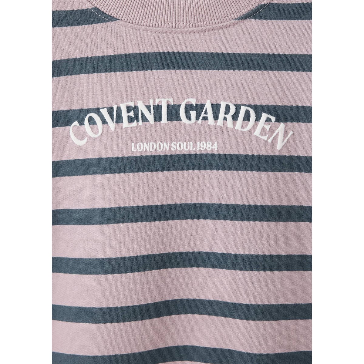 Sweat rayé détail imprimé violet clair/pastel, MANGO KIDS